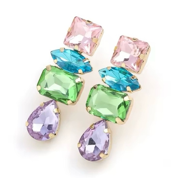 ✨Zara Laurino Crystal Color Drop Earrings - Picture 6 of 8